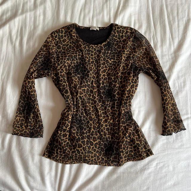 Vintage Women's Blouse - Brown/Black - 12 on Productcaster.