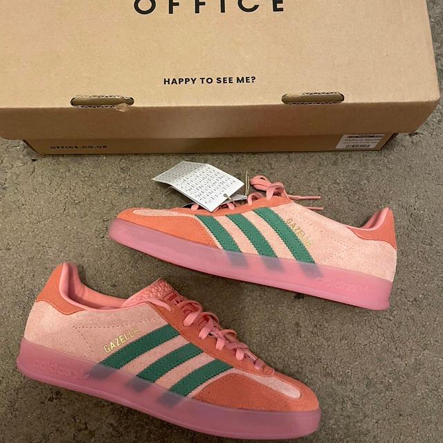 Adidas Women's Trainers - Pink/Green - UK 5 on Productcaster.