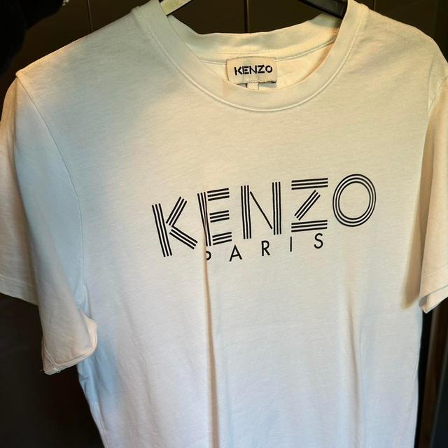 Kenzo Men's T-shirt - Cream/White - S on Productcaster.