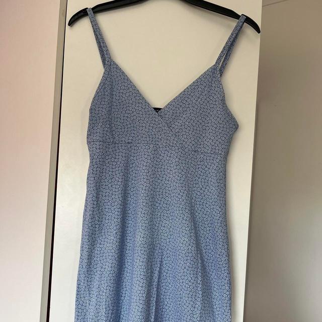 Brandy Melville Women's Dress - Blue/White - 10 on Productcaster.