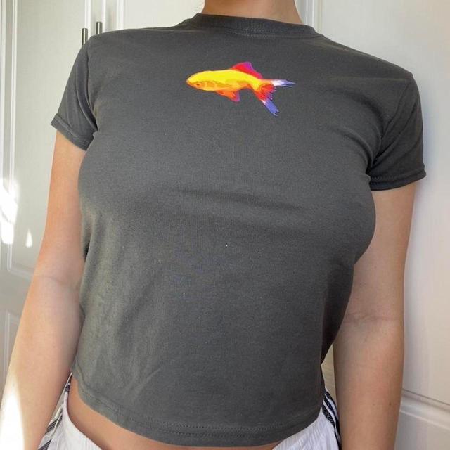 Custom Women's T-shirt - Grey - S on Productcaster.