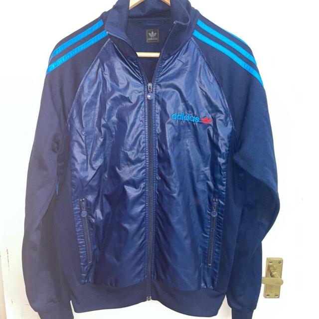 Adidas Men's Windbreaker Jacket - Navy - L on Productcaster.