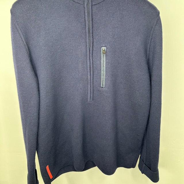 Prada Men's Jumper - Navy/Blue - L on Productcaster.