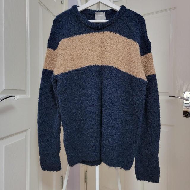 John Smedley Men's Jumper - Tan/Navy - S on Productcaster.