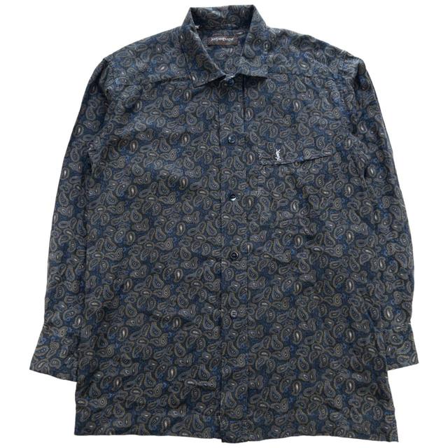 Yves Saint Laurent Men's Shirt - Blue - M on Productcaster.