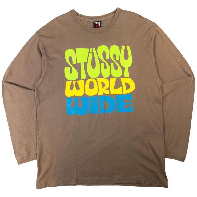 Stüssy Men's T-shirt - Brown - XL on Productcaster.