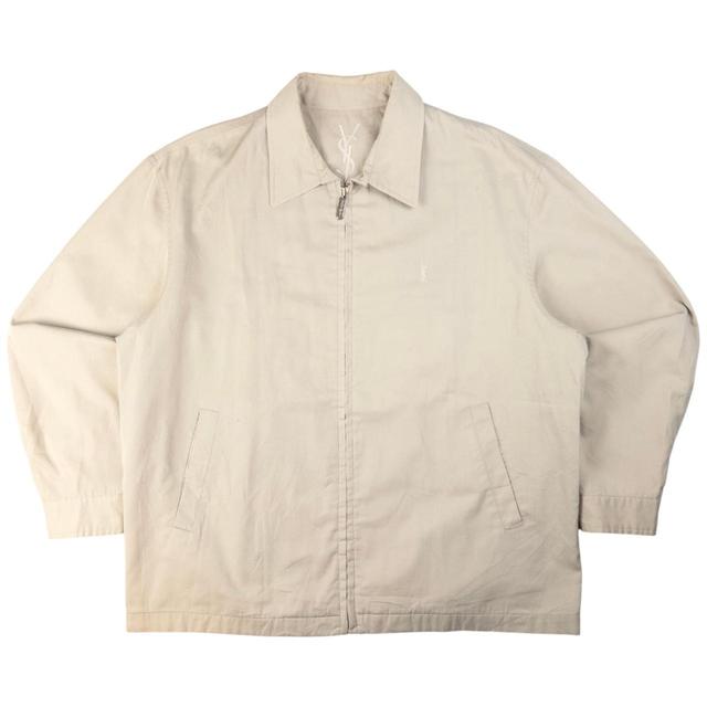 Yves Saint Laurent Men's Jacket - Cream/Grey - XL on Productcaster.