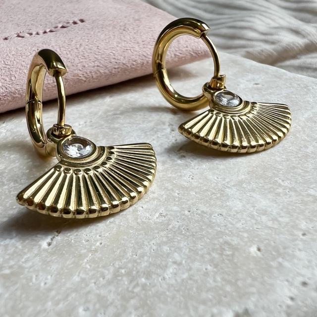 Women's Earrings - Gold on Productcaster.