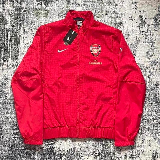 Nike Men's Windbreaker Jacket - Red/White - L on Productcaster.