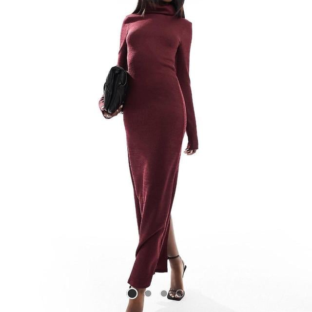 ASOS Women's Maxi Dress - Burgundy - 8 on Productcaster.