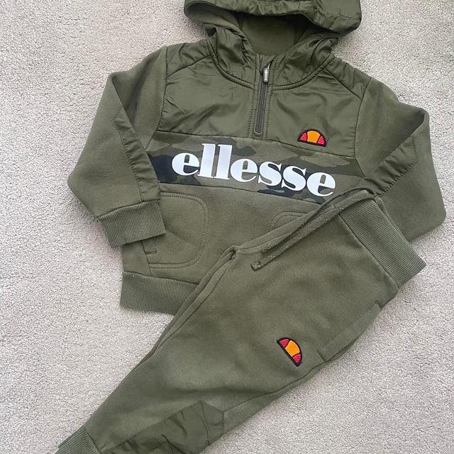 Ellesse Kids' Sweatpants - Khaki/White - 2 years on Productcaster.