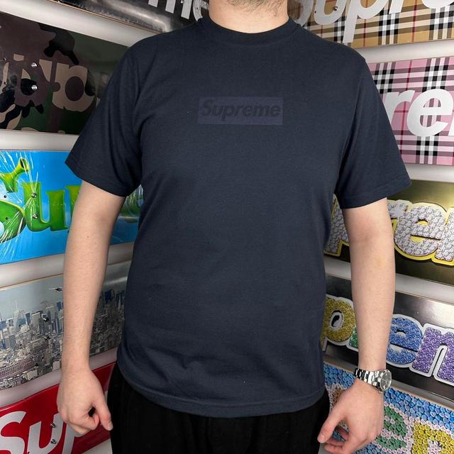 Supreme Men's T-shirt - Navy/Blue - S on Productcaster.