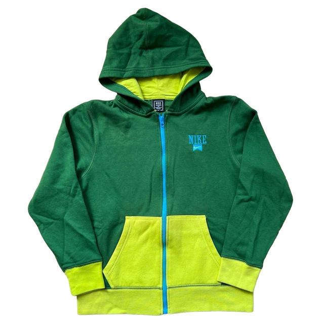 Nike Women's Hoodie - Green/Yellow - M on Productcaster.