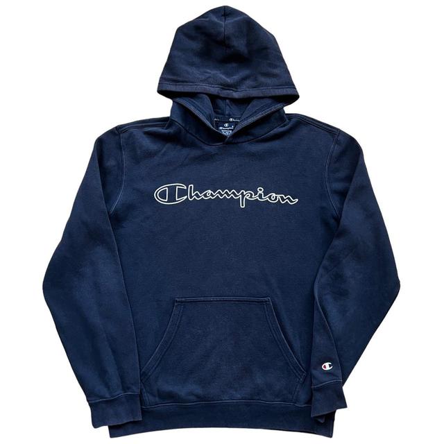 Champion Men's Hoodie - Navy/Blue - M on Productcaster.