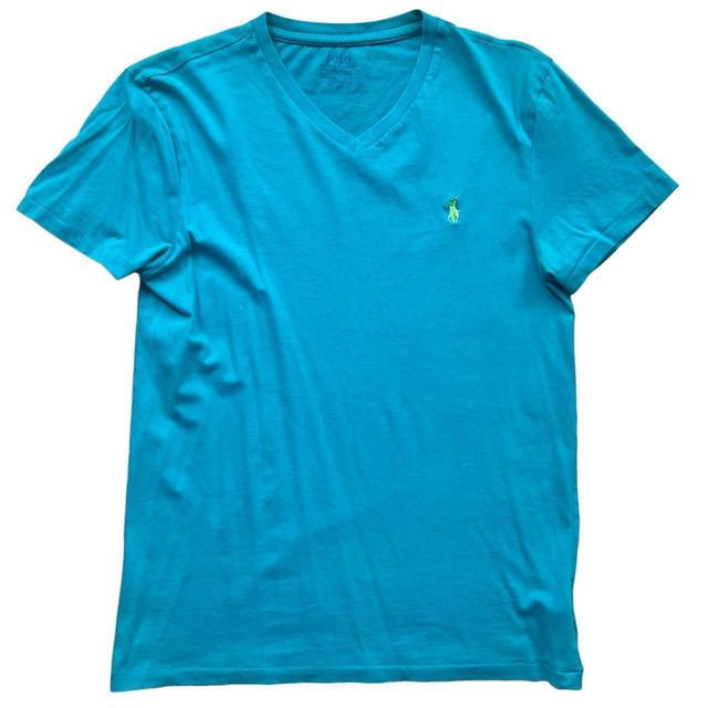 Ralph Lauren Men's T-shirt - Blue - S on Productcaster.