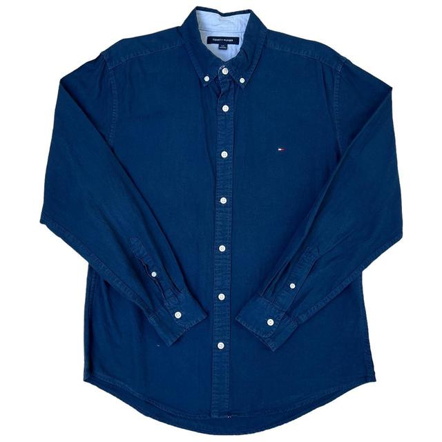 Tommy Hilfiger Men's Shirt - Navy - L on Productcaster.