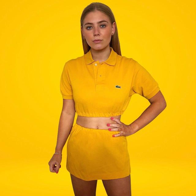 Lacoste Women's Crop top - Yellow - XS on Productcaster.