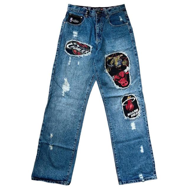 NBA Men's Straight leg Jeans - Blue - 32" on Productcaster.