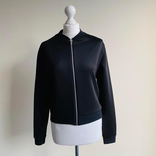 Vintage Women's Bomber Jacket - Black - UK 10 on Productcaster.