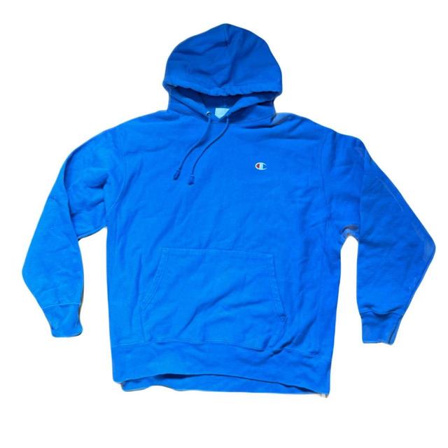 Champion Men's Hoodie - Blue/Multi - XXL on Productcaster.