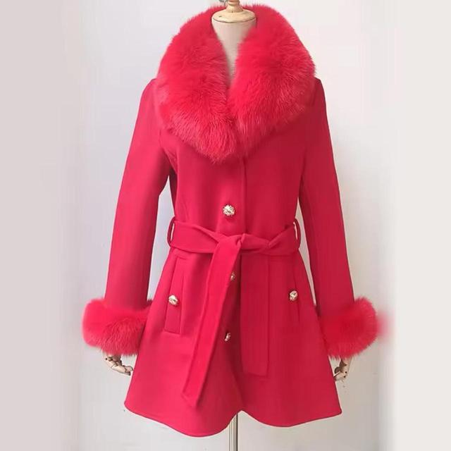 Women's Overcoat - Red - S on Productcaster.