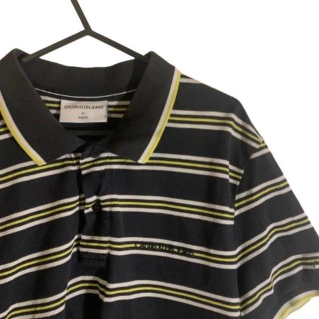 Calvin Klein Men's Polo shirt - Yellow/Black - XL on Productcaster.