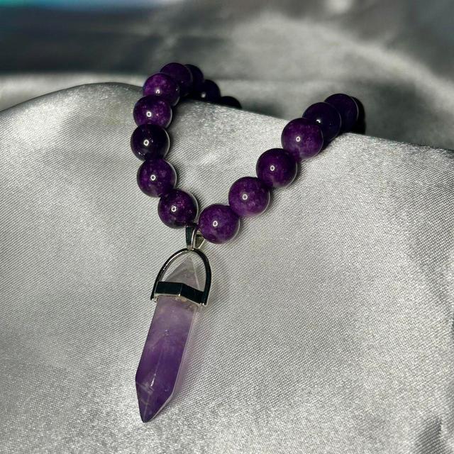 Handmade Women's Bracelet - Purple on Productcaster.