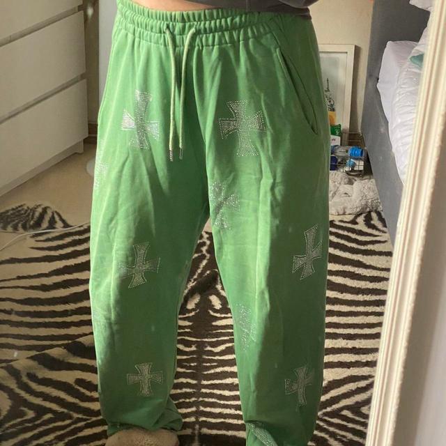 Unknown London Men's Sweatpants - Green - S on Productcaster.