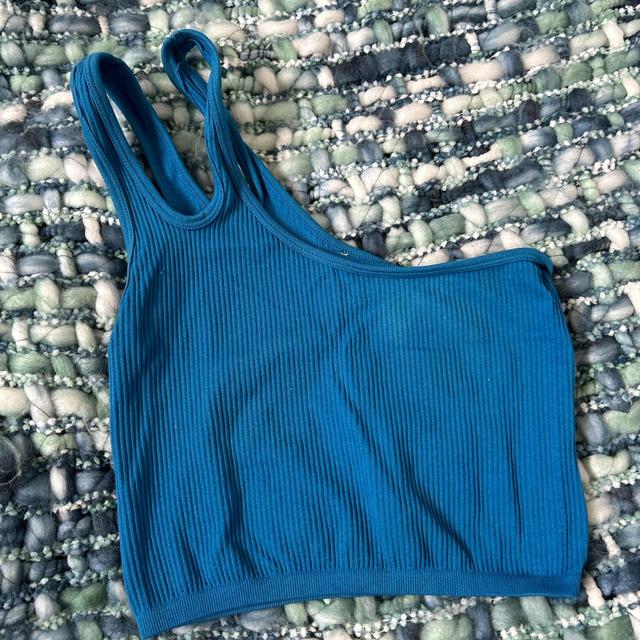 Zara Women's Crop top - Blue - S on Productcaster.