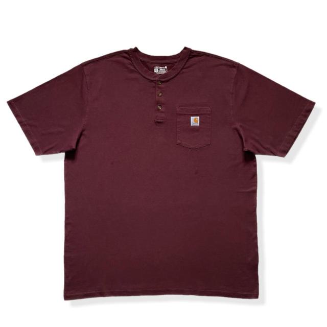 Carhartt Men's T-shirt - Burgundy - XXL on Productcaster.