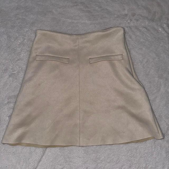 Zara Women's Party Skirt - Cream - UK 8 on Productcaster.