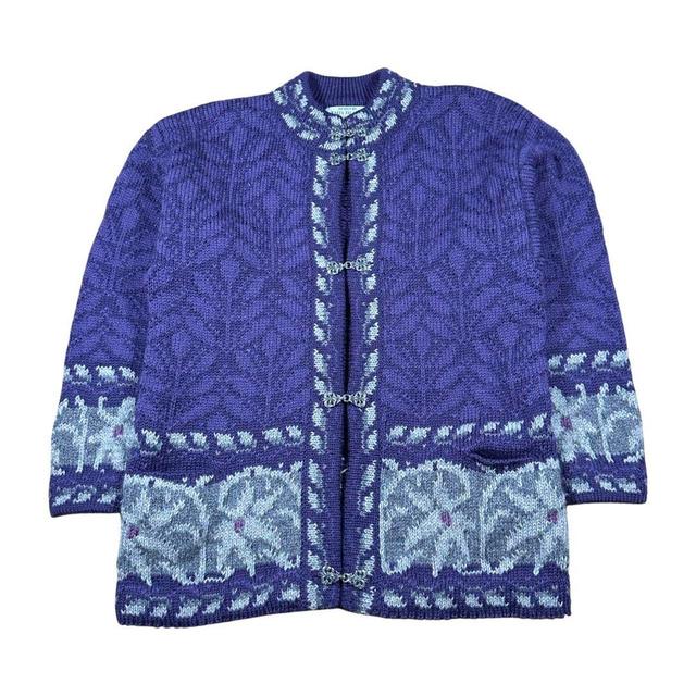 Vintage Women's Cardigan - Purple - L on Productcaster.