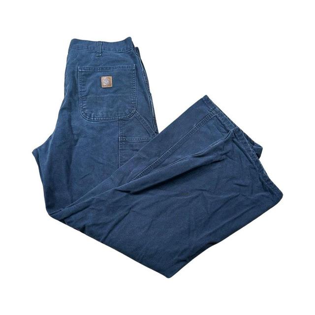 Carhartt Men's Wide leg Trousers - Navy - 36" on Productcaster.