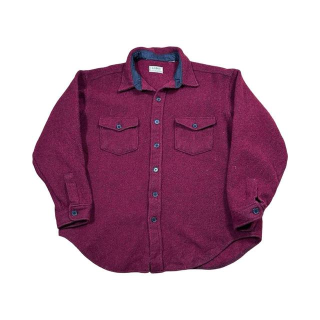 L.L.Bean Men's Shirt - Burgundy - XL on Productcaster.