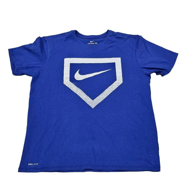 Nike Men's T-shirt - Blue - L on Productcaster.