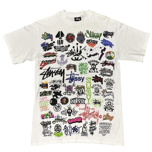 Stüssy Men's T-shirt - White - S on Productcaster.