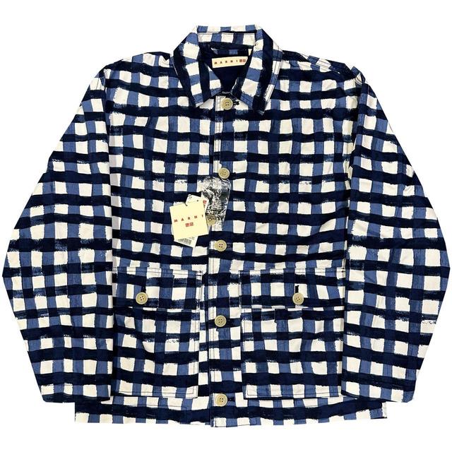 Marni Men's Jacket - Blue/White - S on Productcaster.