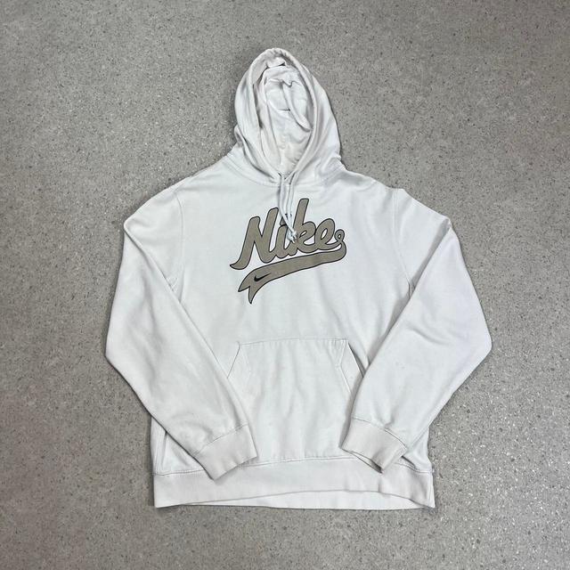 Nike Men's Hoodie - Grey/White - M on Productcaster.