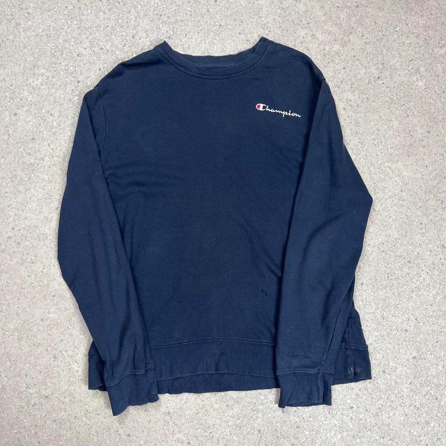 Champion Women's Sweatshirt - Blue - L on Productcaster.