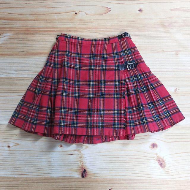 Vintage Women's Mini Skirt - Red/White - One size on Productcaster.