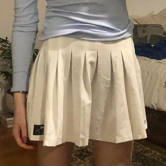 Bershka Women's Mini Skirt - White - S on Productcaster.