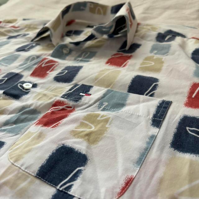 Tommy Hilfiger Men's Shirt - White/Multi - L on Productcaster.