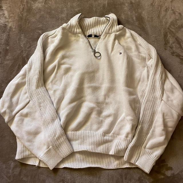 Tommy Hilfiger Women's Jumper - White/Cream - S on Productcaster.