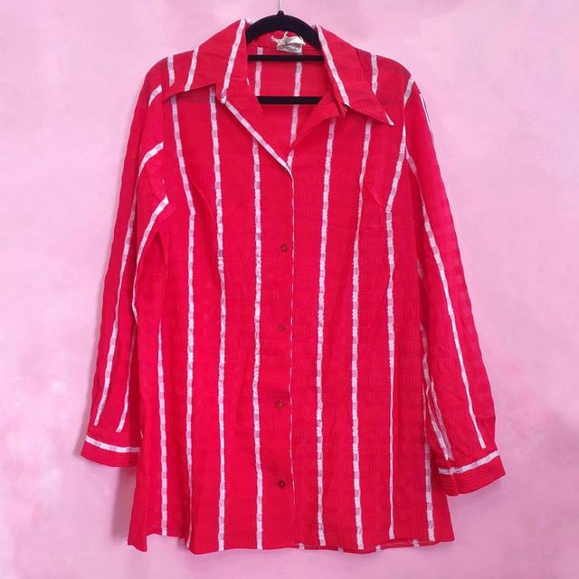 Vintage Women's Shirt - White/Red - 16 on Productcaster.