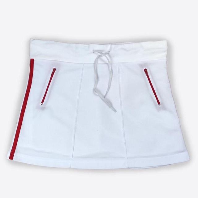 Vintage Women's Skirt - White/Red - M on Productcaster.