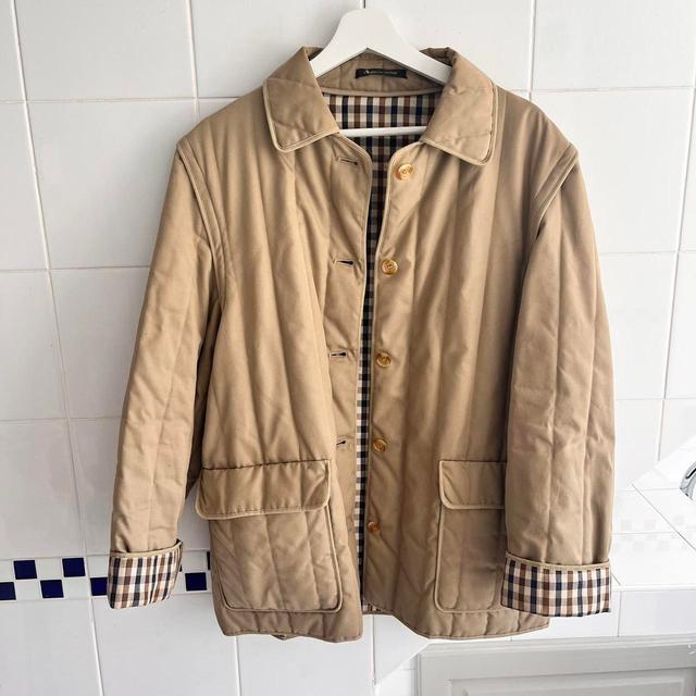 Aquascutum Women's Jacket - Tan/Cream - L on Productcaster.