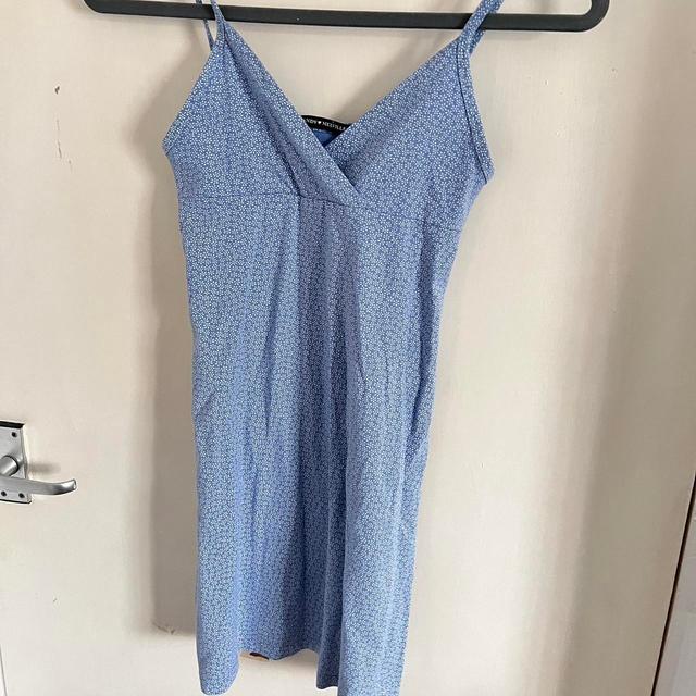 Brandy Melville Women's Dress - Blue/White - One size on Productcaster.