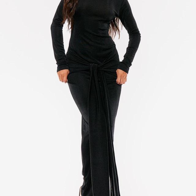 PrettyLittleThing Women's Maxi Dress - Black - 14 on Productcaster.