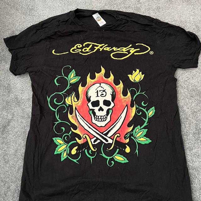 Ed Hardy Men's T-shirt - Black - XXL on Productcaster.