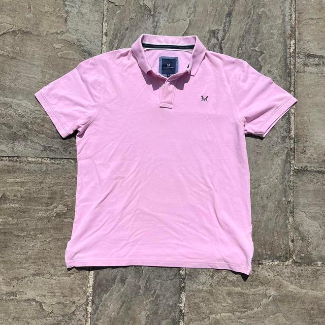 Crew Clothing Company Men's Polo shirt - Pink - L on Productcaster.